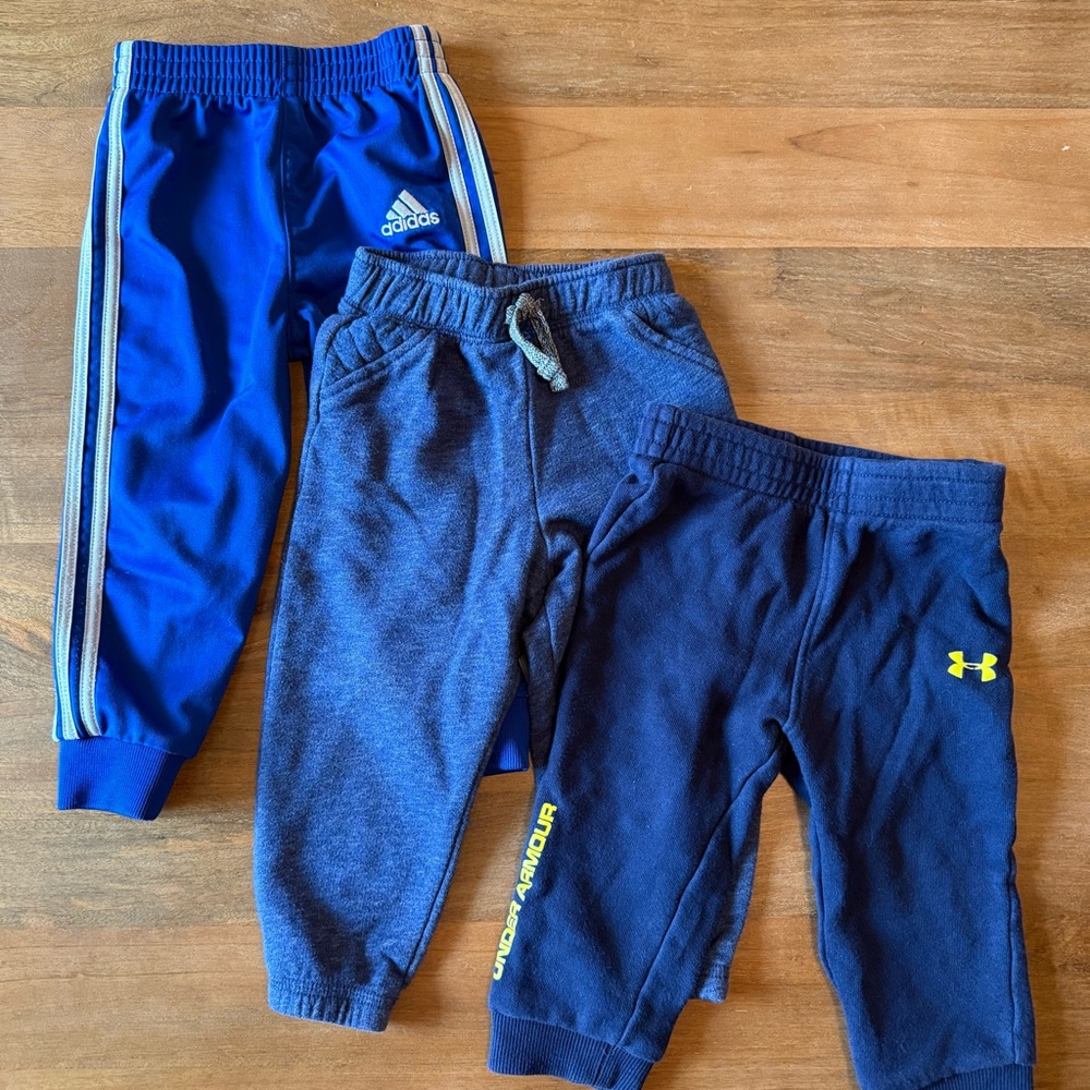 ⚡️3/$20 Blue Sweatpants and Joggers - 18 months - Adidas Under Armour
